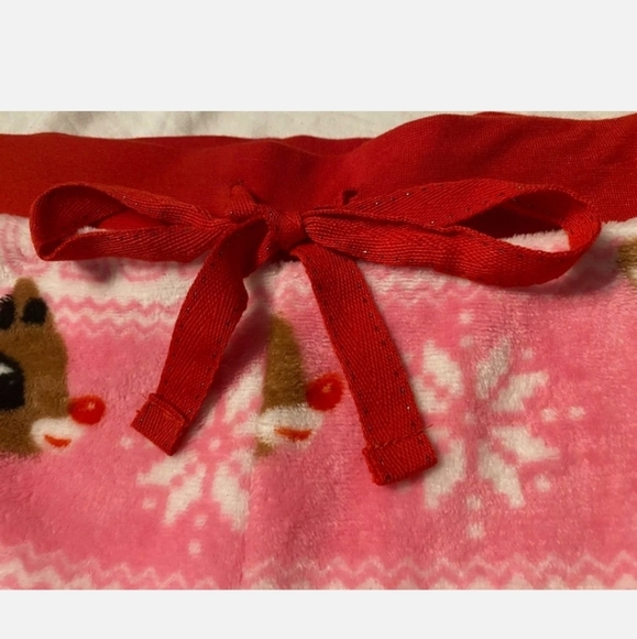 Rudolph Red Nosed Reindeer Womens Pink Fleece XL - Picture 3 of 5